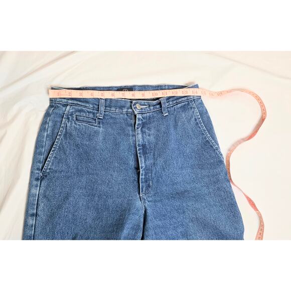 Vintage 1996 Dockers Jeans Women's Size 8 Blue Denim Trousers Tapered Legs - Picture 7 of 8